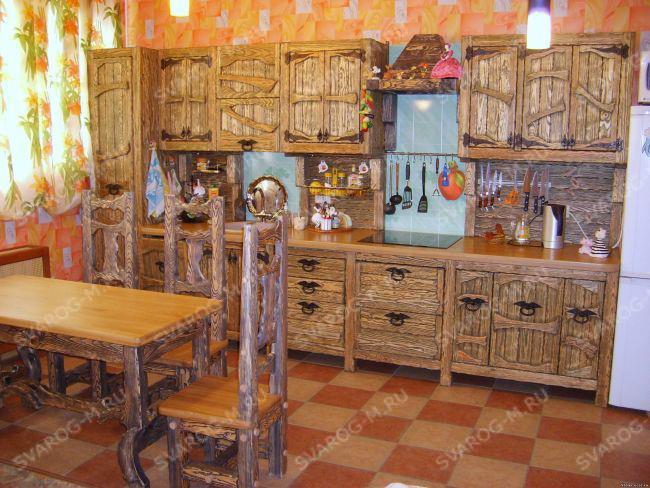 Кухня под старину ( для дома, дачи, бани, беседки) - Сварог Мебель № 025