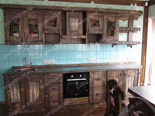 Кухня под старину ( для дома, дачи, бани, беседки) - Сварог Мебель № 034
