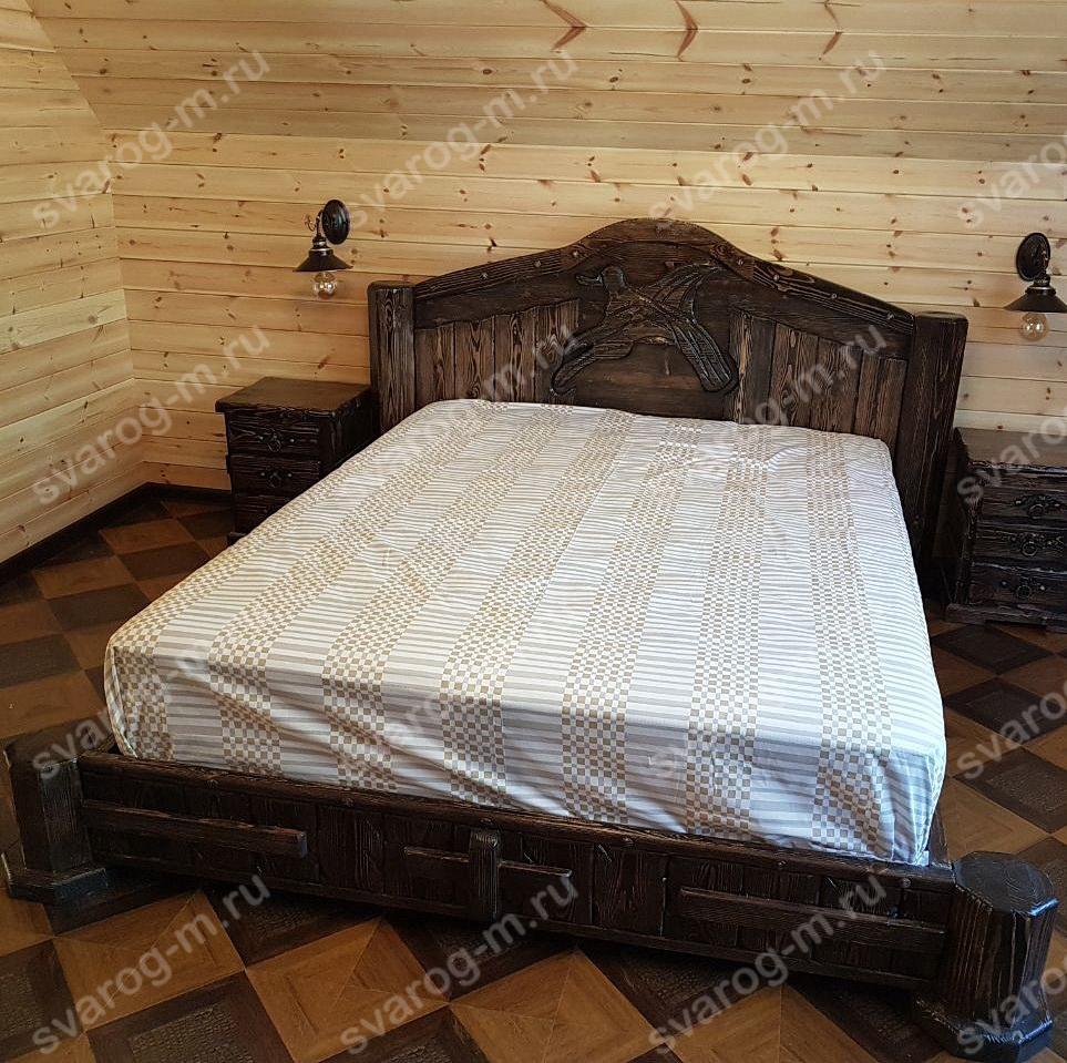 Кровать под старину из дерева №3 - Под-Старину-РФ