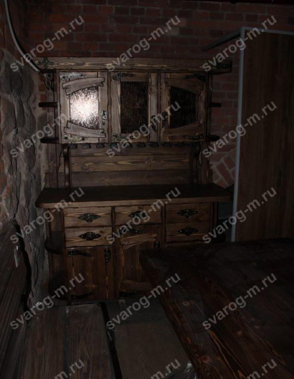 Буфет под старину для дома, дачи, бани, беседки, бара- Сварог Мебель № 038-3
