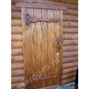 Двери под старину из массива дерева для дома, дачи, бани, сауны, бара- Сварог Мебель № 018