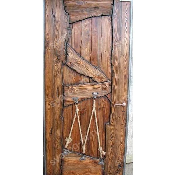 Двери под старину из массива дерева для дома, дачи, бани, сауны, бара- Сварог Мебель № 020