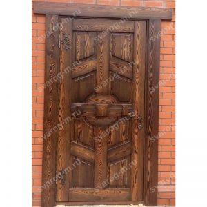 Двери под старину из массива дерева для дома, дачи, бани, сауны, бара- Сварог Мебель № 023