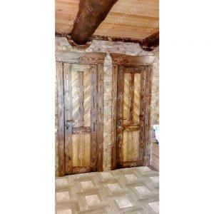 Двери под старину из массива дерева для дома, дачи, бани, сауны, бара- Сварог Мебель № 025