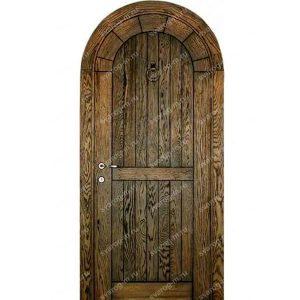 Дверь арочная под старину из массива дерева для дома, дачи, бани - Сварог Мебель № 002