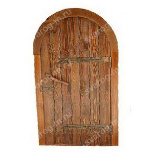 Дверь арочная под старину из массива дерева для дома, дачи, бани - Сварог Мебель № 005