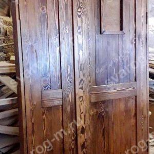 Дверь арочная под старину из массива дерева для дома, дачи, бани - Сварог Мебель № 007