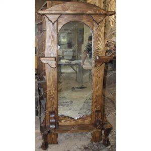 Зеркало под старину из дерева для дома, дачи, бани, сауны, бара- Сварог Мебель № 003