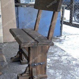 Комплект мебели под старину из дерева для дома, дачи, сада, бани (Стол+)- Сварог Мебель № 023-2