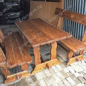 Комплект мебели под старину из дерева для дома, дачи, сада, бани (Стол+)- Сварог Мебель № 053
