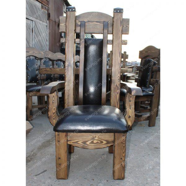 Кресло под старину из дерева для дома, дачи, бани, сауны бар - Сварог Мебель № 004-2