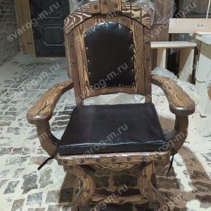 Кресло под старину из дерева для дома, дачи, бани, сауны бар - Сварог Мебель № 008