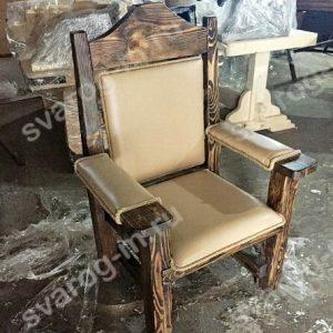 Кресло под старину из дерева для дома, дачи, бани, сауны бар - Сварог Мебель № 010