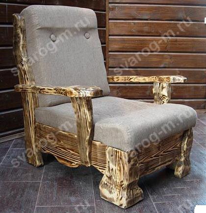 Кресло под старину из дерева для дома, дачи, бани, сауны бар - Сварог Мебель № 013