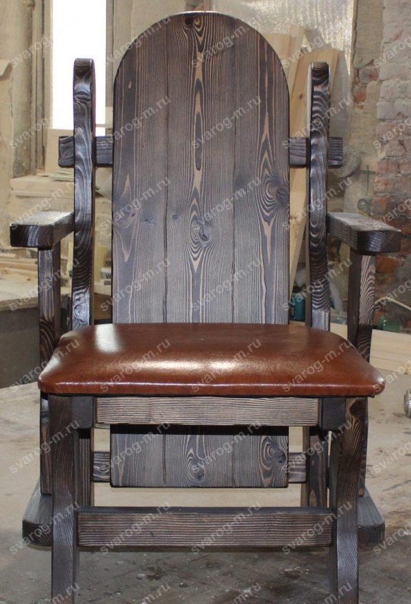 Кресло под старину из дерева для дома, дачи, бани, сауны бар - Сварог Мебель № 016-2