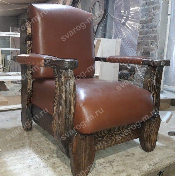 Кресло под старину из дерева для дома, дачи, бани, сауны бар - Сварог Мебель № 017