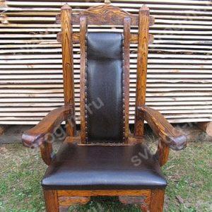 Кресло под старину из дерева для дома, дачи, бани, сауны бар - Сварог Мебель № 020