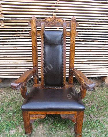 Кресло под старину из дерева для дома, дачи, бани, сауны бар - Сварог Мебель № 020