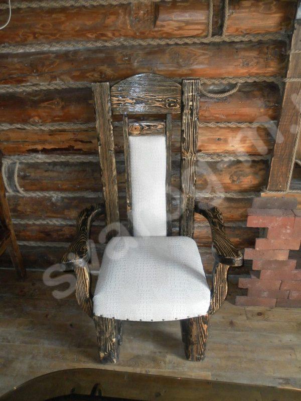 Кресло под старину из дерева для дома, дачи, бани, сауны бар - Сварог Мебель № 026