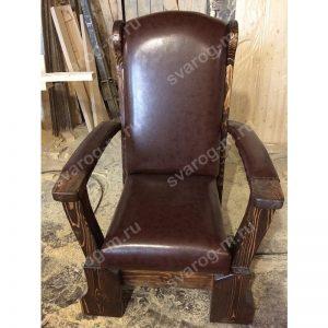 Кресло под старину из дерева для дома, дачи, бани, сауны бар - Сварог Мебель № 028
