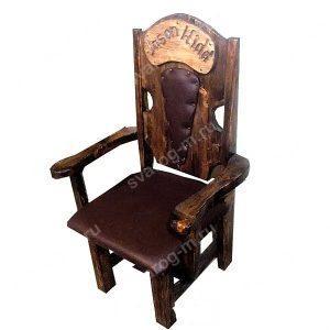 Кресло под старину из дерева для дома, дачи, бани, сауны бар - Сварог Мебель № 40