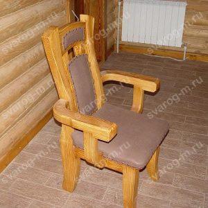 Кресло под старину из дерева для дома, дачи, бани, сауны бар - Сварог Мебель № 035-2