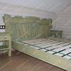 Кровать под старину из дерева для дома, дачи, бани, сауны - Сварог Мебель № 009-3