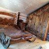 Кровать под старину из дерева для дома, дачи, бани, сауны - Сварог Мебель № 011-2