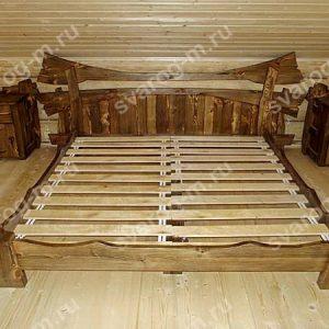 Кровать под старину из дерева для дома, дачи, бани, сауны - Сварог Мебель № 013