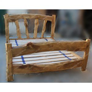 Кровать под старину из дерева для дома, дачи, бани, сауны - Сварог Мебель № 018 -1
