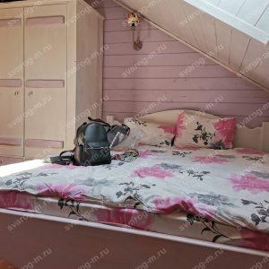 Кровать под старину из дерева для дома, дачи, бани, сауны - Сварог Мебель № 029-2
