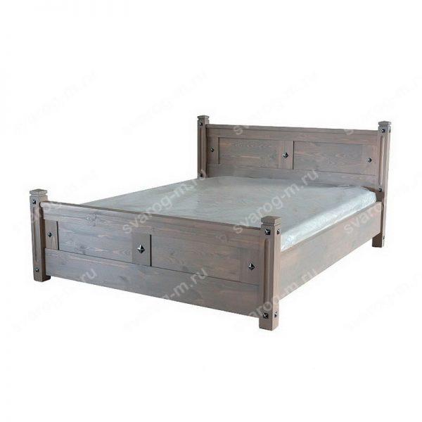 Кровать под старину из дерева для дома, дачи, бани, сауны - Сварог Мебель № 031