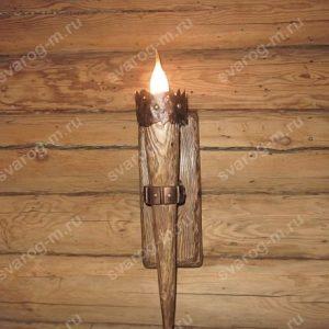 Светильник под старину из дерева для дома, дачи, бани, сауны - Сварог Мебель № 009