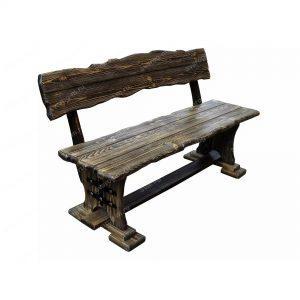 Скамейка под старину из дерева для дома, дачи, сада, бани, сауны - Сварог Мебель № 014