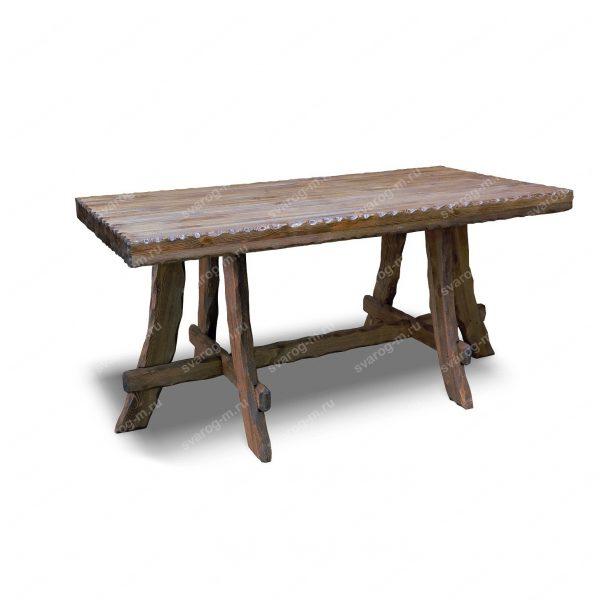Стол под старину из дерева для дома, дачи, бани, сада, сауны, беседки - Сварог Мебель № 016