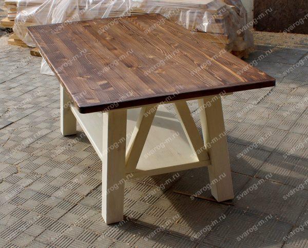 Стол под старину из дерева для дома, дачи, бани, сада, сауны, беседки - Сварог Мебель № 031