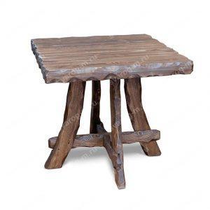Стол под старину из дерева для дома, дачи, сада, беседки бани- квадратный - Сварог Мебель № 003