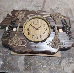 Часы настенные под старину из дерева для дома, дачи, бани, сауны, бара- Сварог Мебель № 001