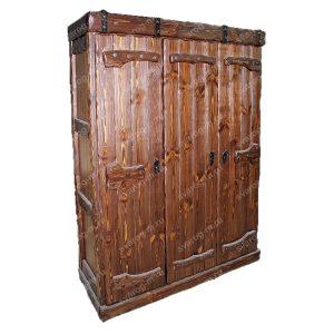 Шкаф под старину из дерева для дома, дачи, бани, сауны- Сварог Мебель № 006 -3