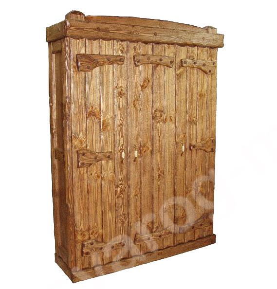 Шкаф под старину из дерева для дома, дачи, бани, сауны- Сварог Мебель № 040