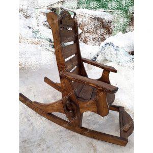Деревянное кресло Качалка под старину из дерева для дома, дачи, бани, - Сварог Мебель № 002
