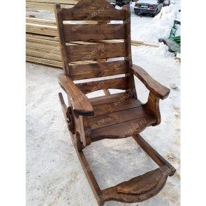 Деревянное Кресло Качалка под старину из дерева для дома, дачи, бани, - Сварог Мебель № 002-1